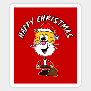 Christmas Santa Cat Father Christmas Xmas 2021 Magnet